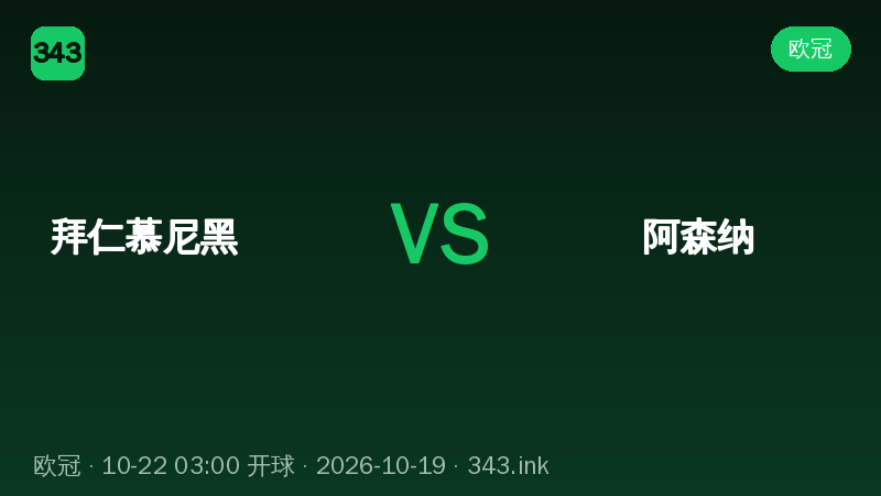 拜仁慕尼黑主场迎战阿森纳，欧冠焦点战看点梳理