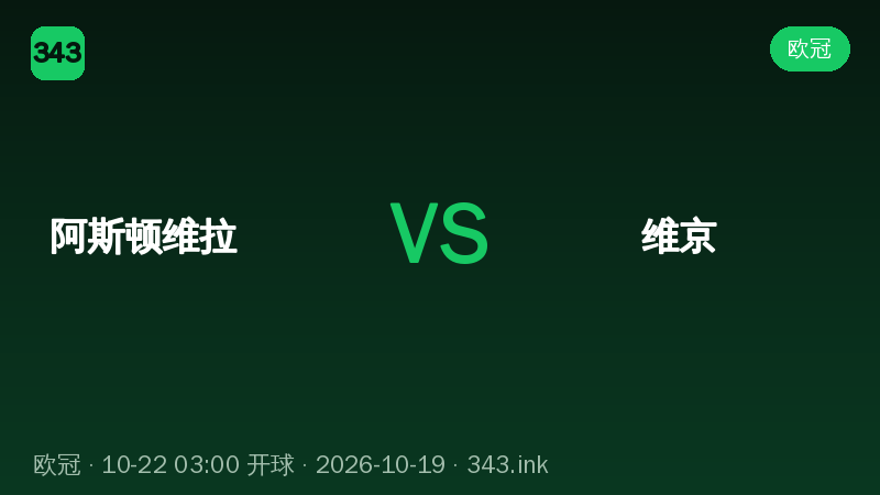 阿斯顿维拉主场迎战维京，欧冠焦点战看点梳理